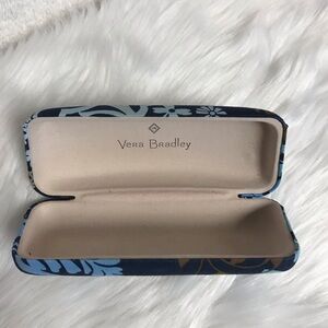 Vera Bradley Navy & Light Blue Floral Hard Eyeglass Case